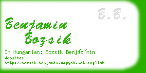 benjamin bozsik business card